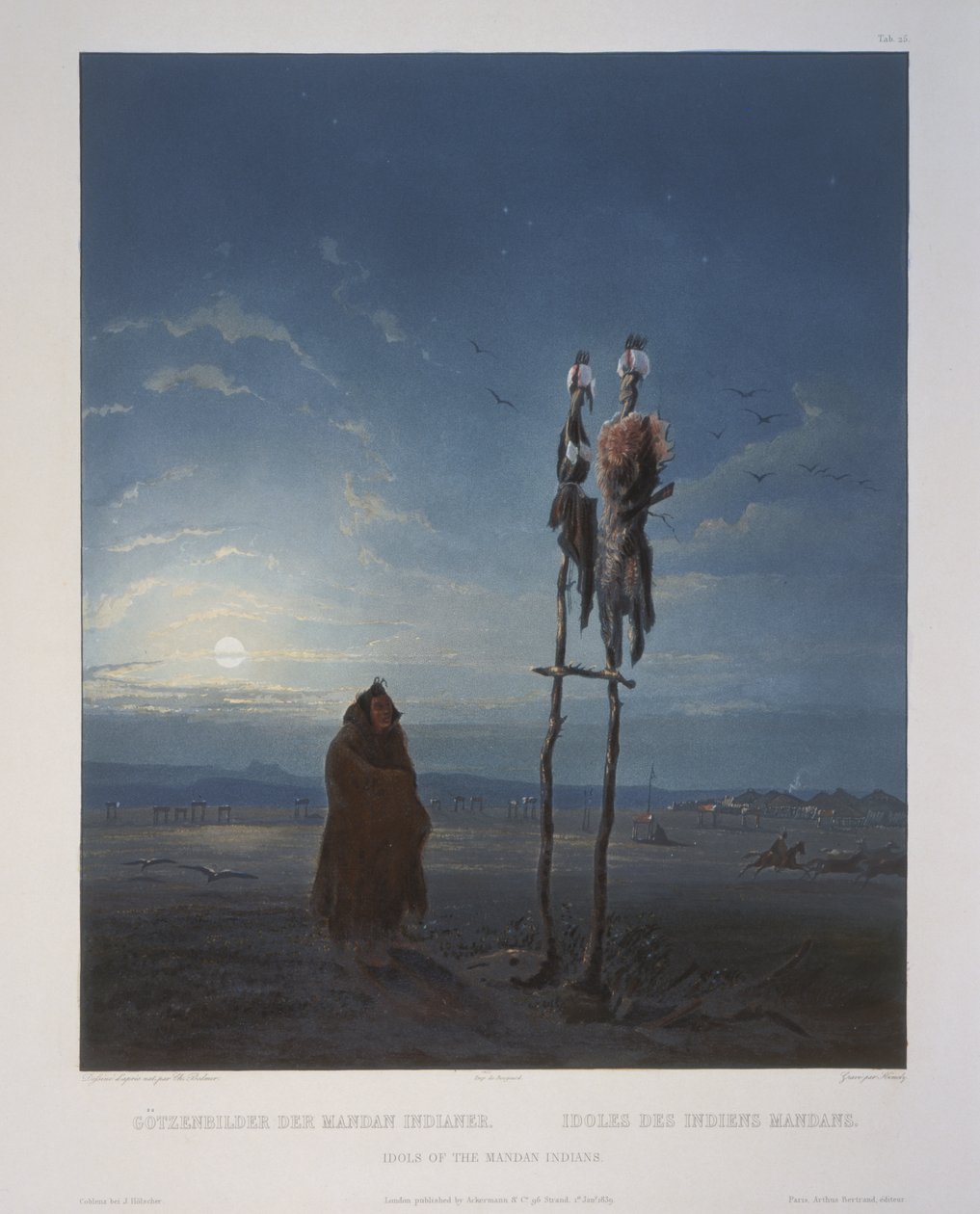 Idolen van de Mandan-indianen door Karl Bodmer