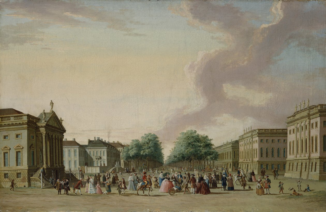 Unter den Linden, Berlijn, 1770 door Karl Friedrich Fechhelm