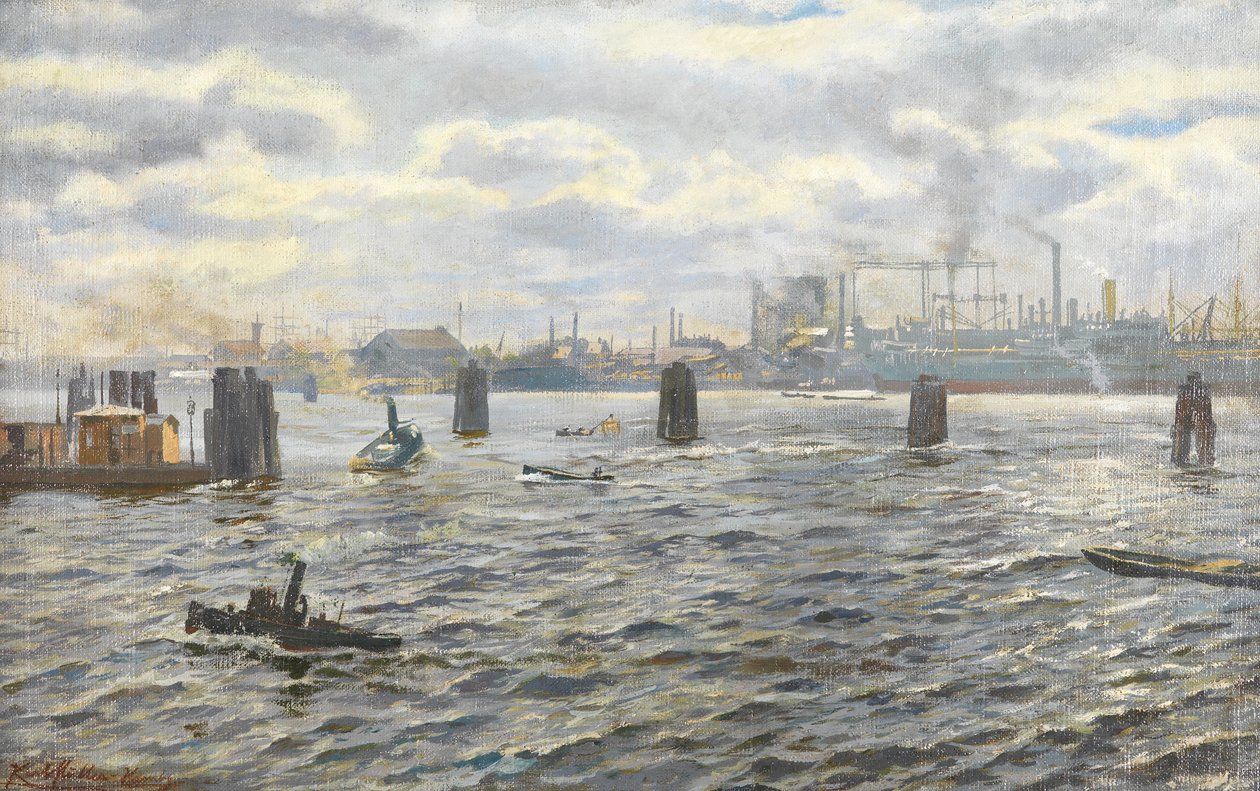 Haven van Hamburg door Karl Josef Müller