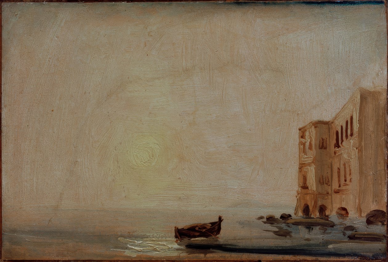 Zon boven de zee door Carl Blechen