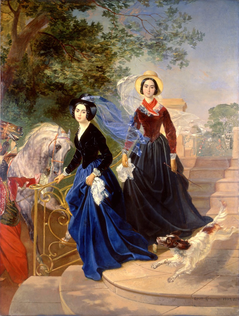 Portret van de zussen Shishmarev door Karl Bryullov