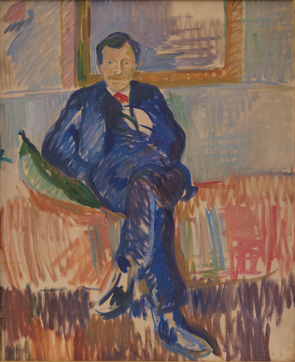 Portret van de schilder Karl Schou door Karl Isakson