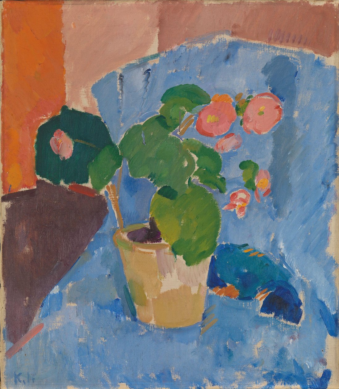 Stilleven met Begonia door Karl Isakson