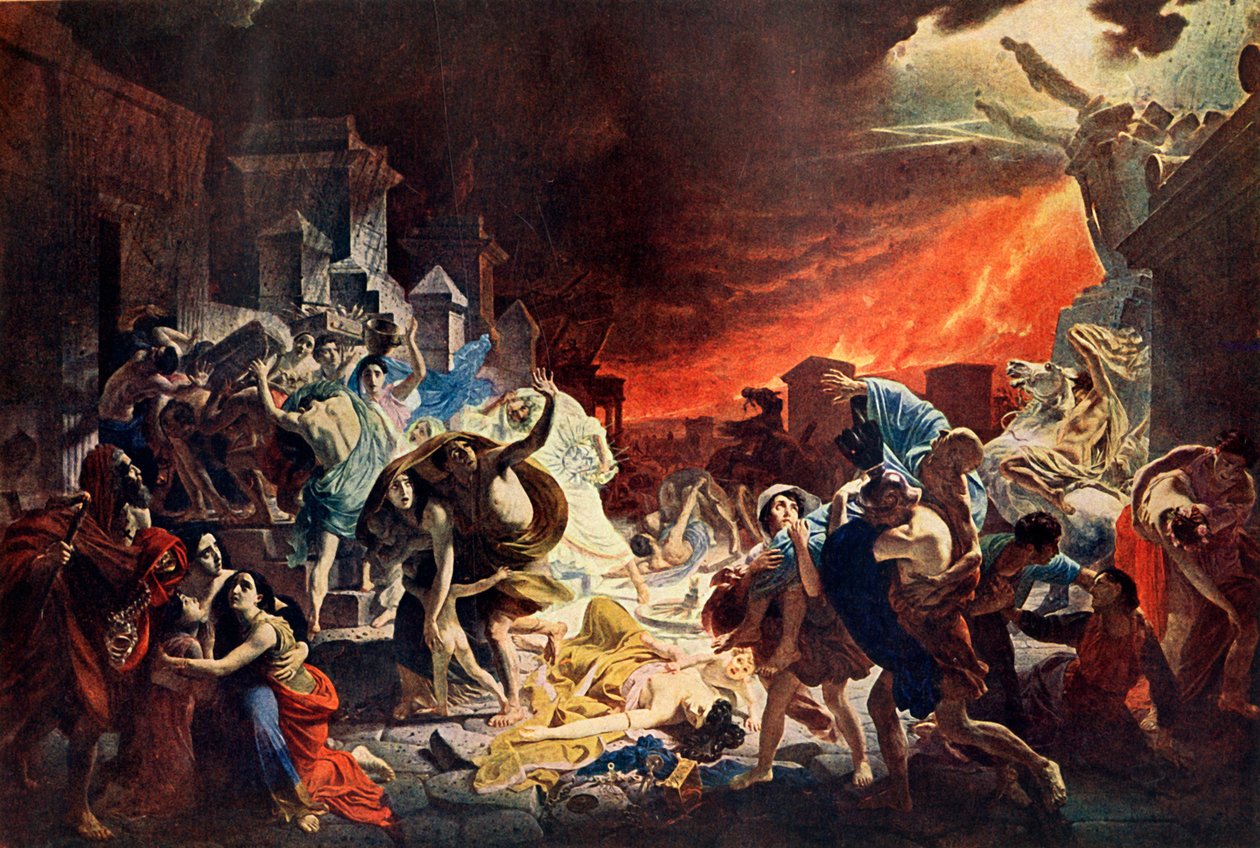 Vernietiging van Pompeii door Karl Pavlovich Bryullov