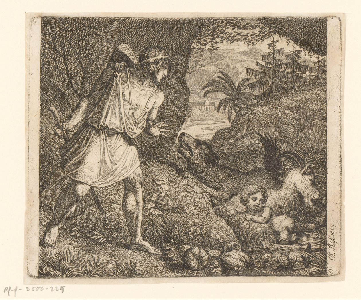 Jupiter en de geit Amalthea door Karl Russ