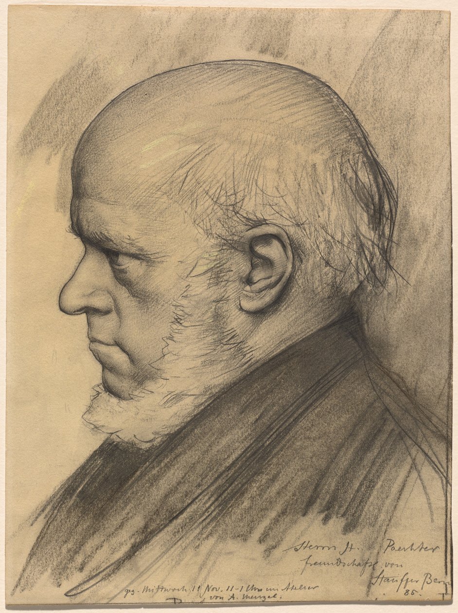 Adolph Menzel door Karl Stauffer Bern