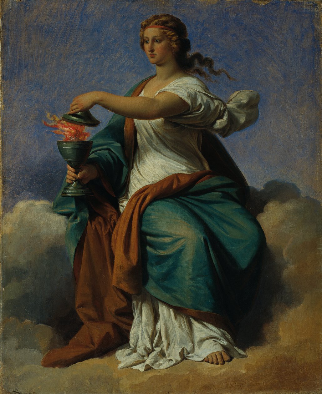Allegorie van zelfbeheersing (Matigheid) door Karl von Blaas