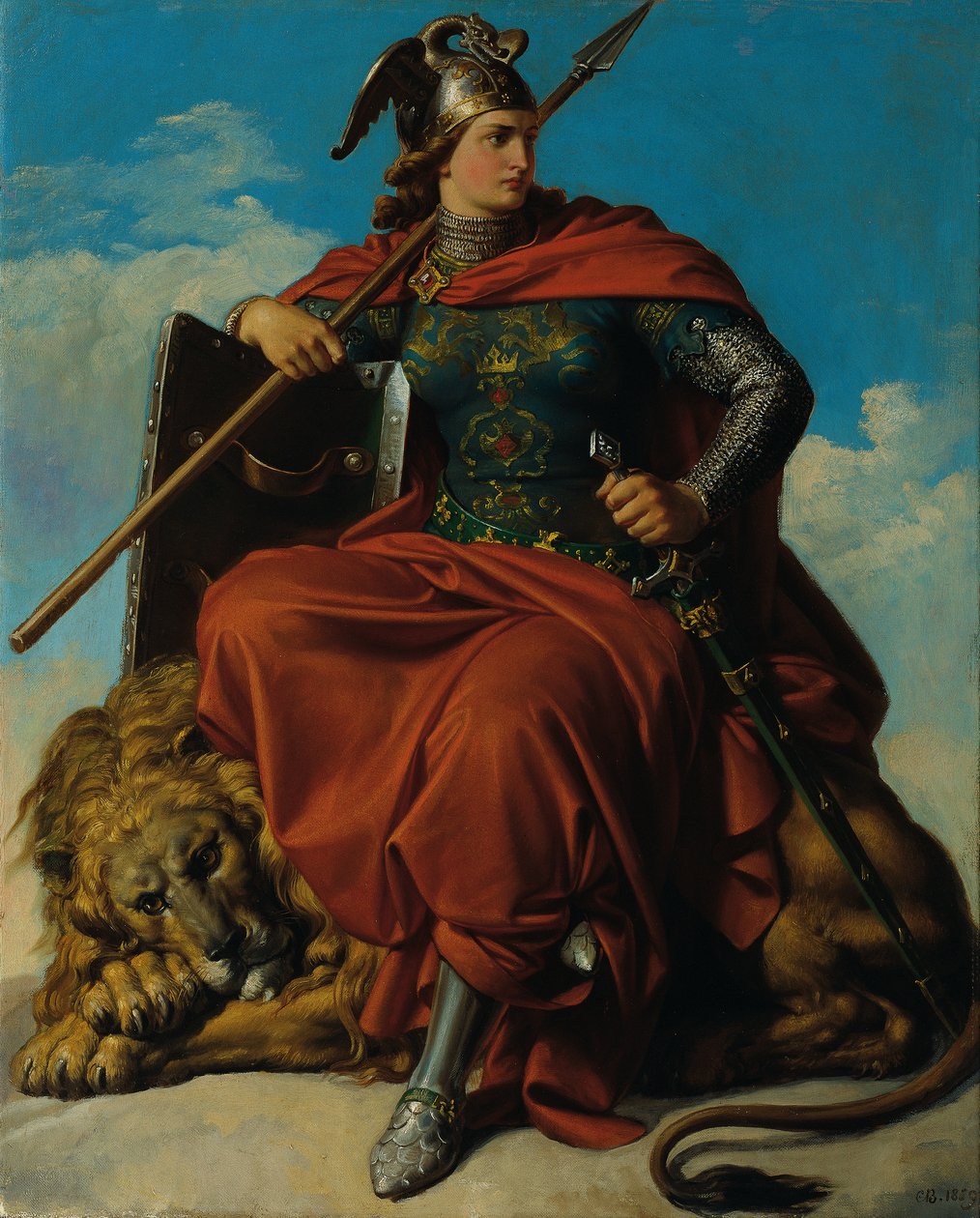 Allegorie van de moed door Karl von Blaas