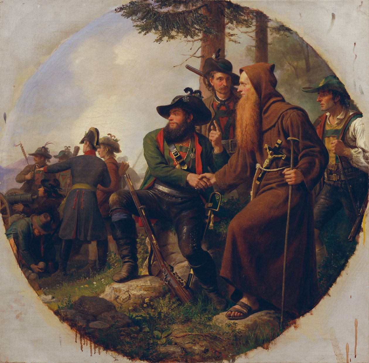 De slag op de Iselberg in 1809 door Karl von Blaas