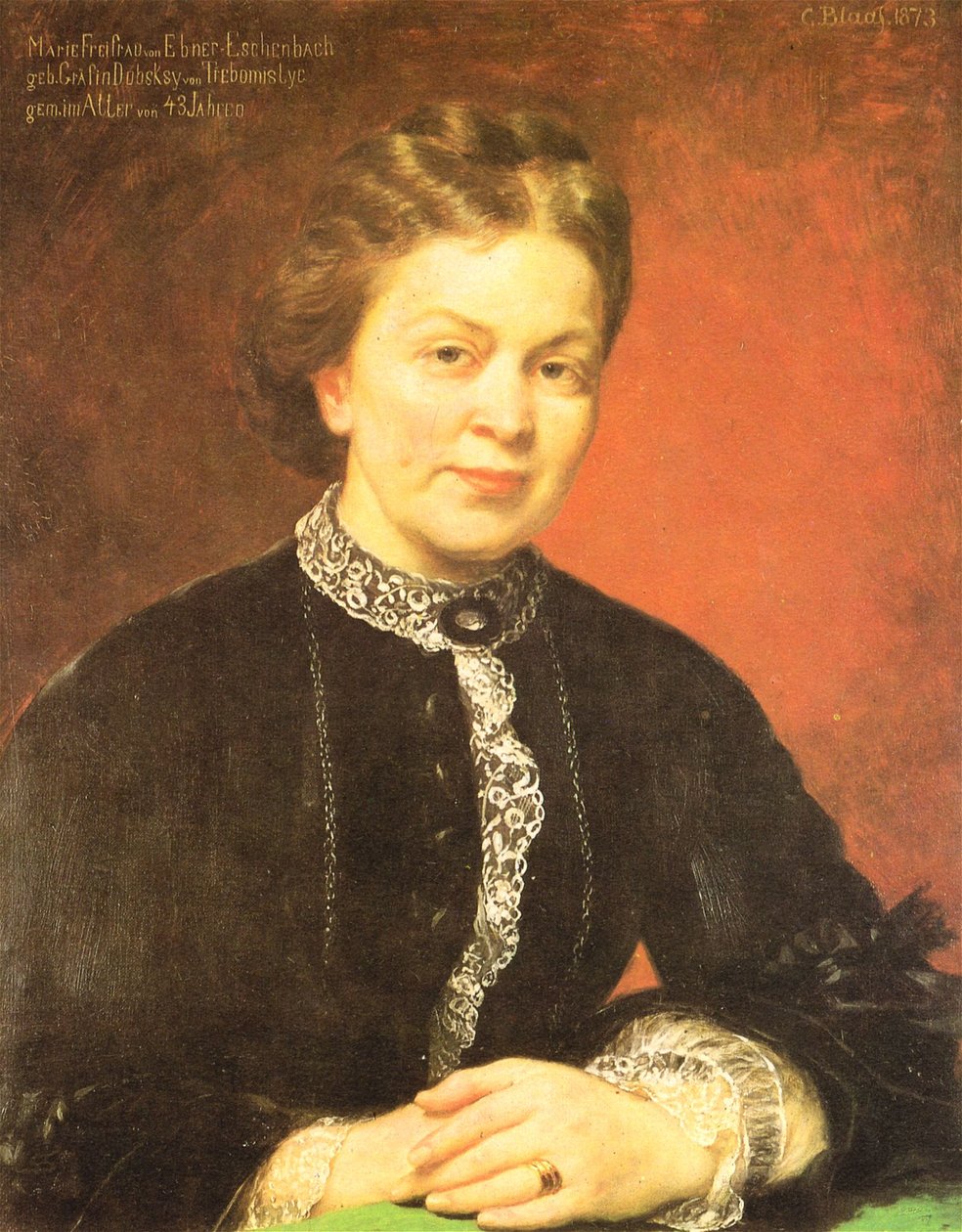 Duits: Marie Freifrau von Ebner-Eschenbach door Karl von Blaas