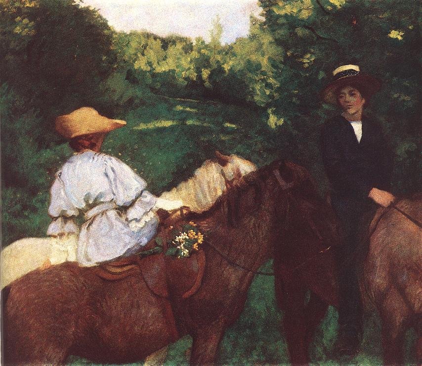Rijdende kinderen door Károly Ferenczy