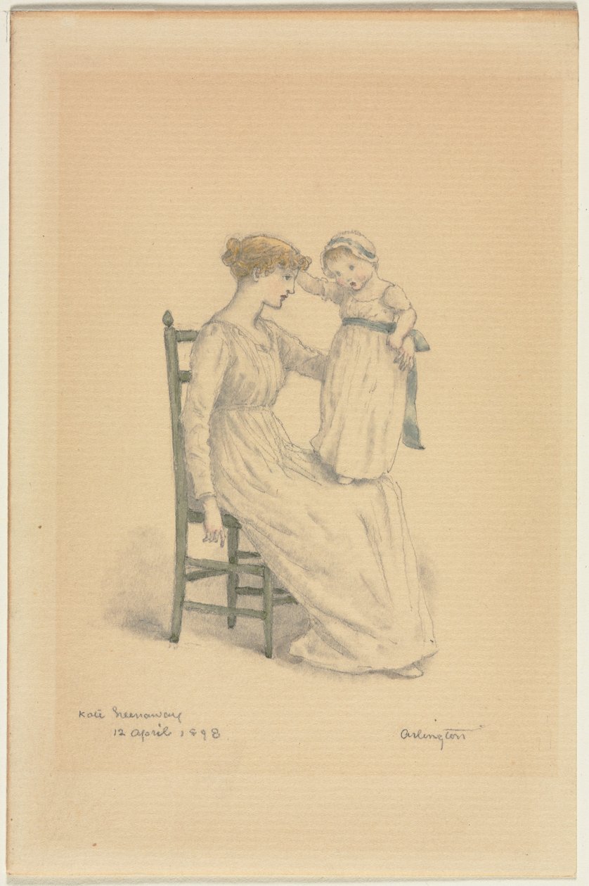 Moeder en kind door Kate Greenaway