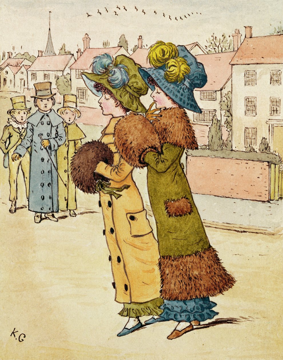 Op stap, 19e eeuw door Kate Greenaway