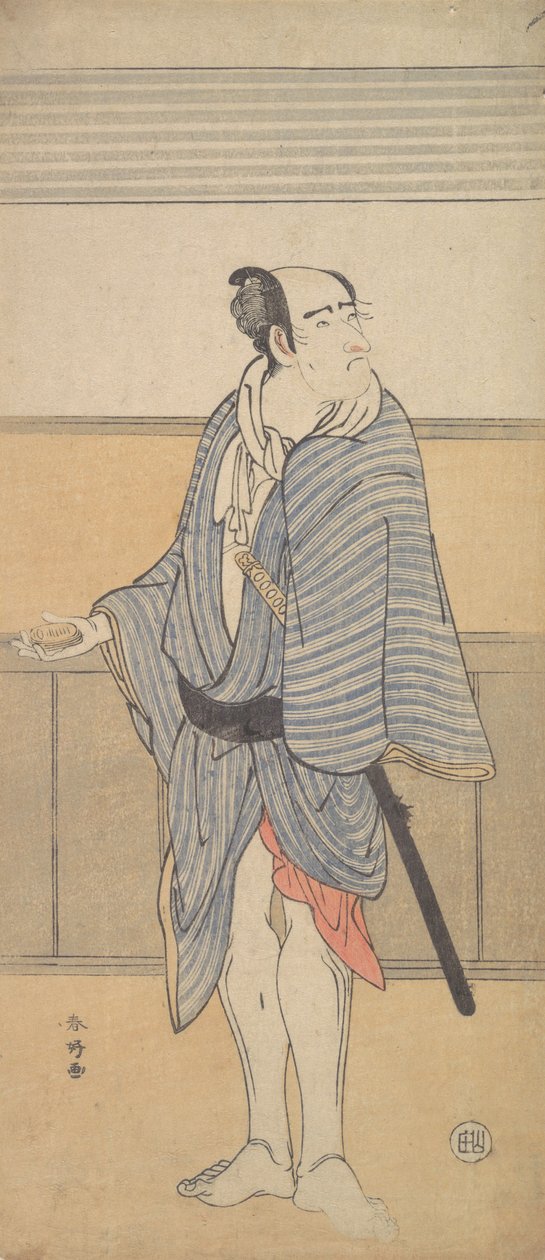 Een Ongeïdentificeerde Acteur, ca. 1790 door Katsukawa Shunko