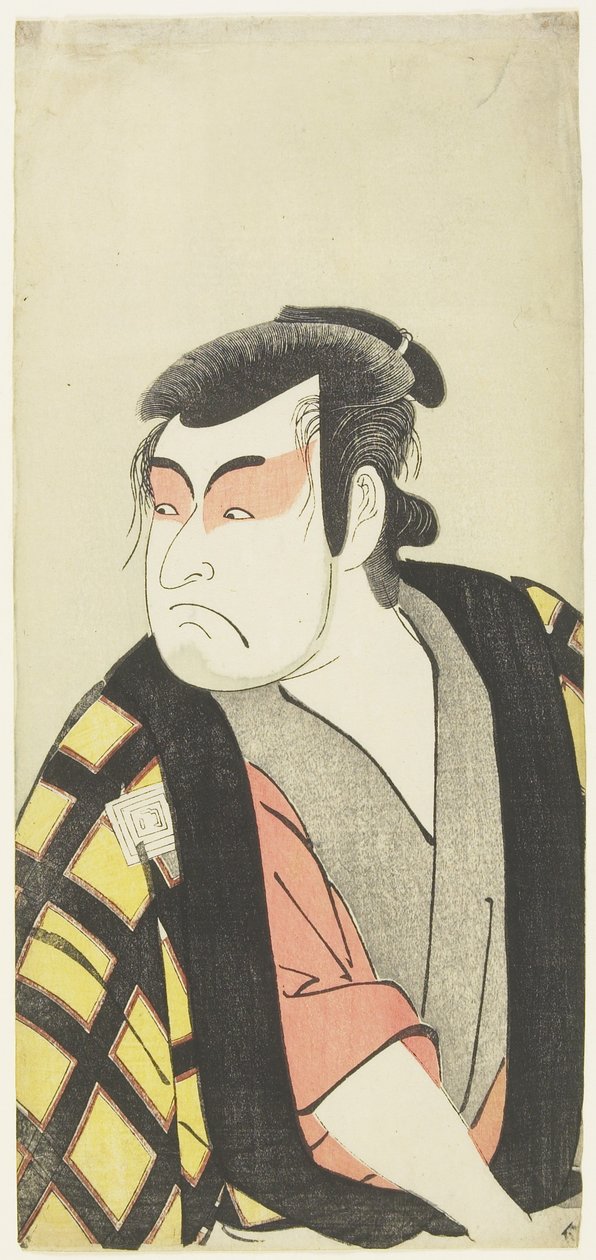 (Een Acteur in "Beni guma" Make-up) door Katsukawa Shunsho