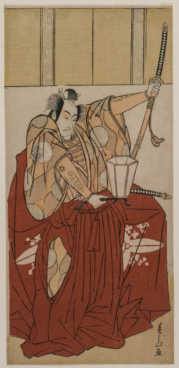 Ichikawa Monnosuke II als Urabe no Suetake door Katsukawa Shunzan