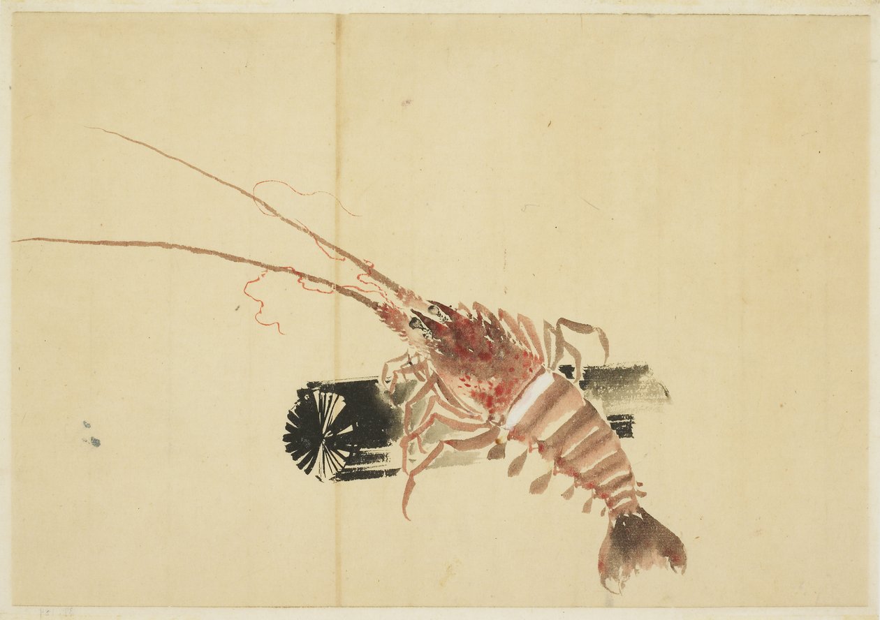 Ebi (Grote Garnaal) door Katsushika (school of) Hokusai