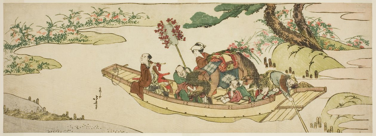 Veerboot door Katsushika Hokusai