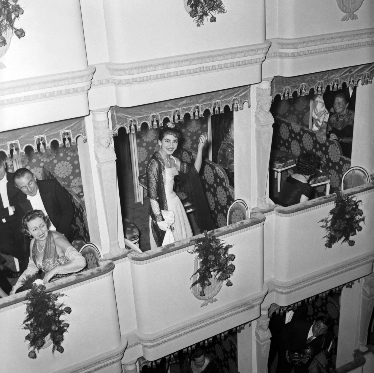 Maria Callas in het Piccola Scala theater door Alec Hunter