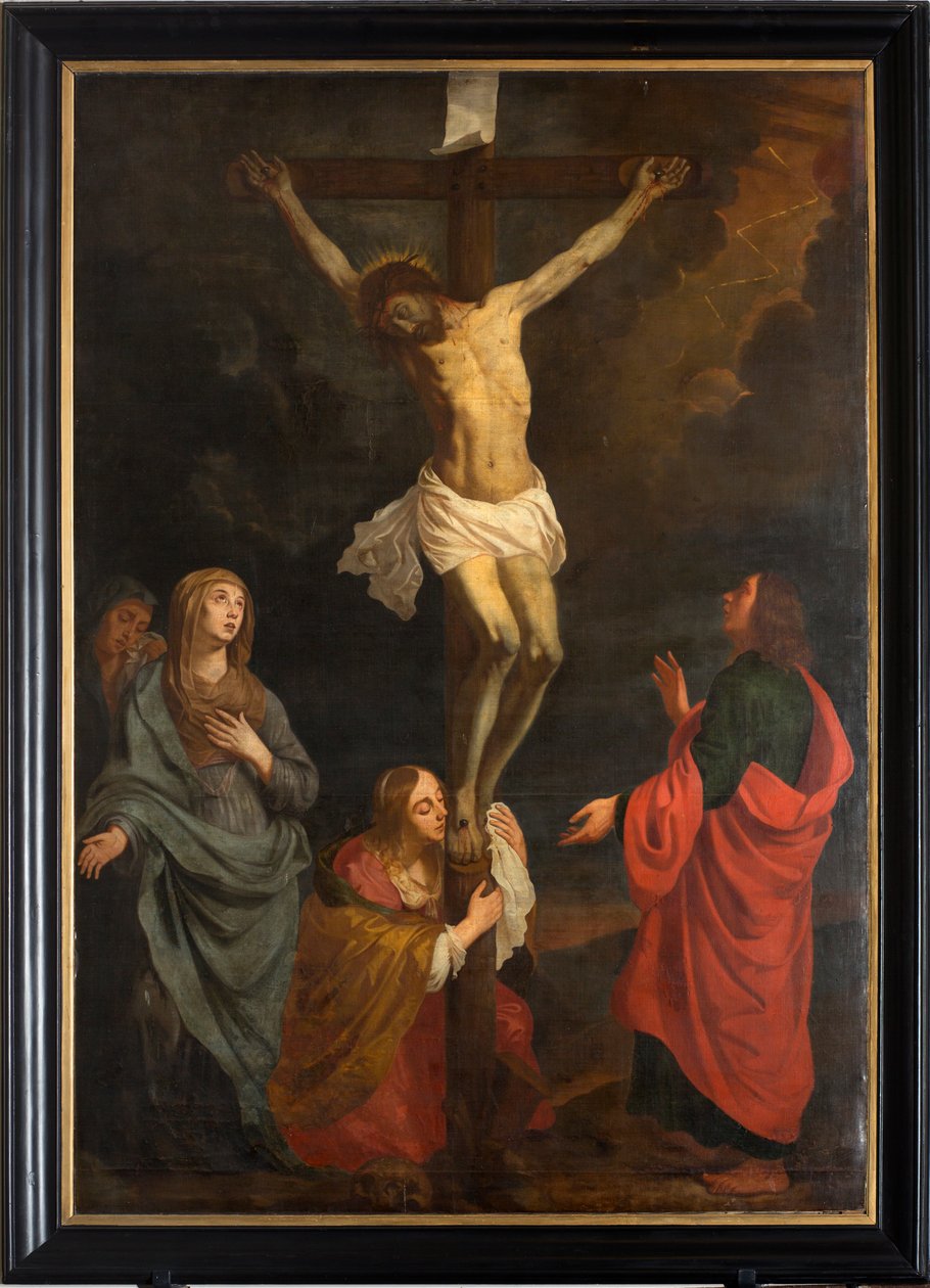 Schilderij. Kruisiging. door Alec Hunter