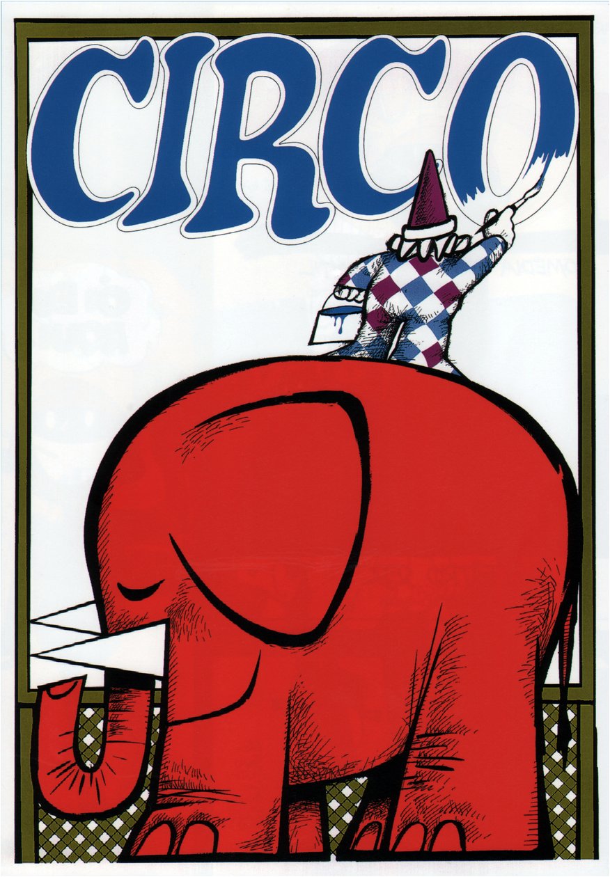Poster die een Circus Adverteert door Alec Hunter