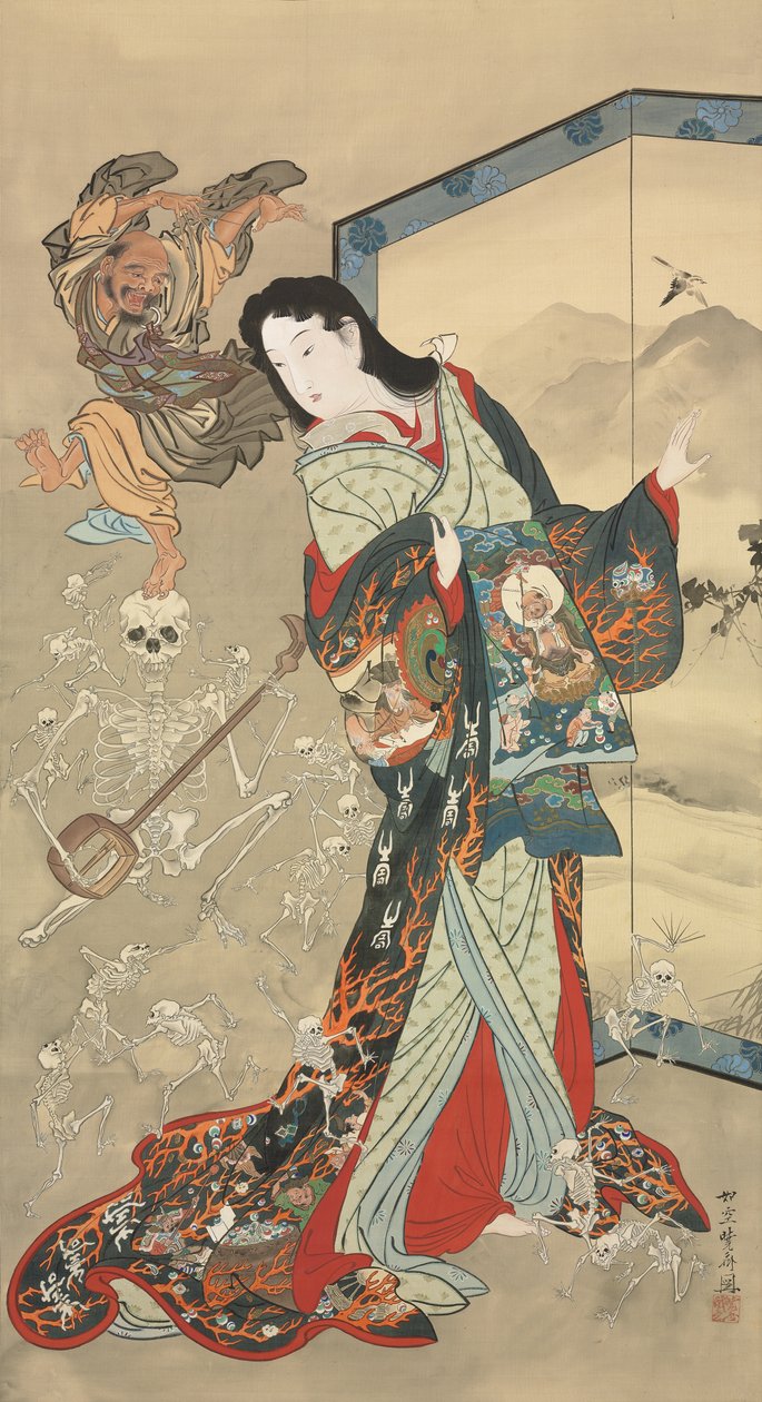 Jigoku Dayu door Kawanabe Kyosai