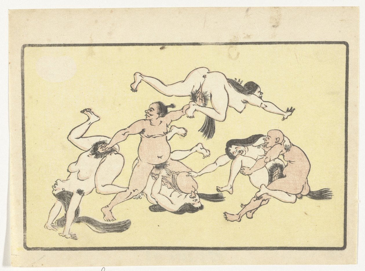 Orgie door Kawanabe Kyosai