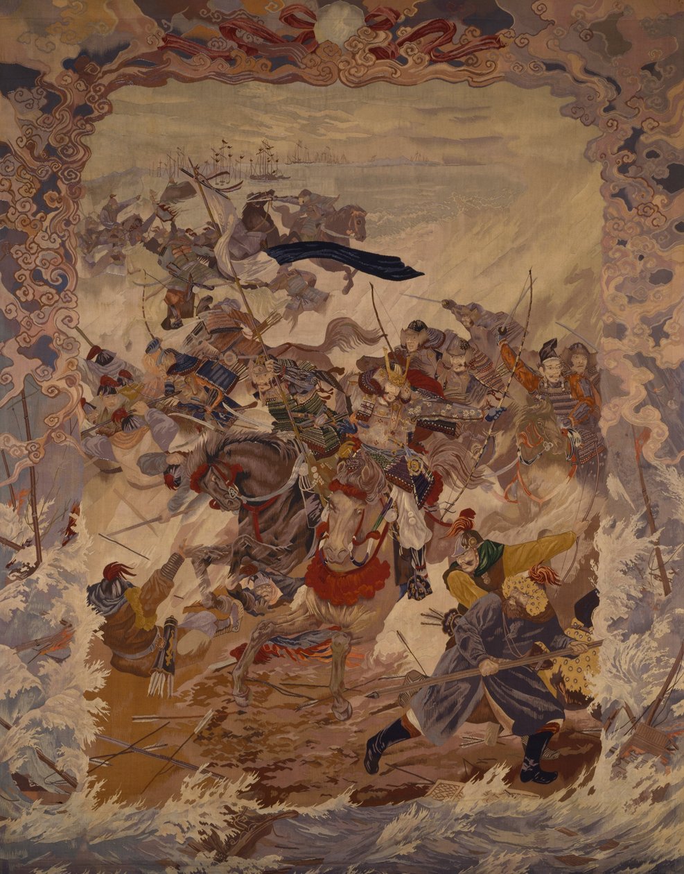 De Mongoolse invasie door Kawashima Jimbei Ii