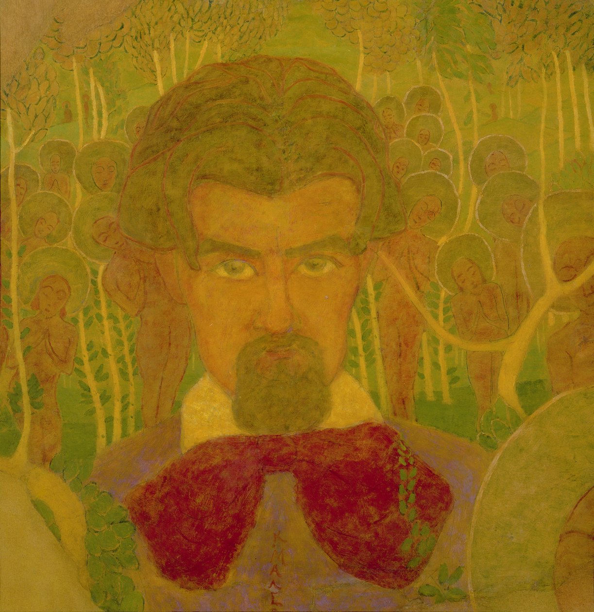 Zelfportret, studie voor een fresco, 1907 door Kazimir Severinovich Malevich