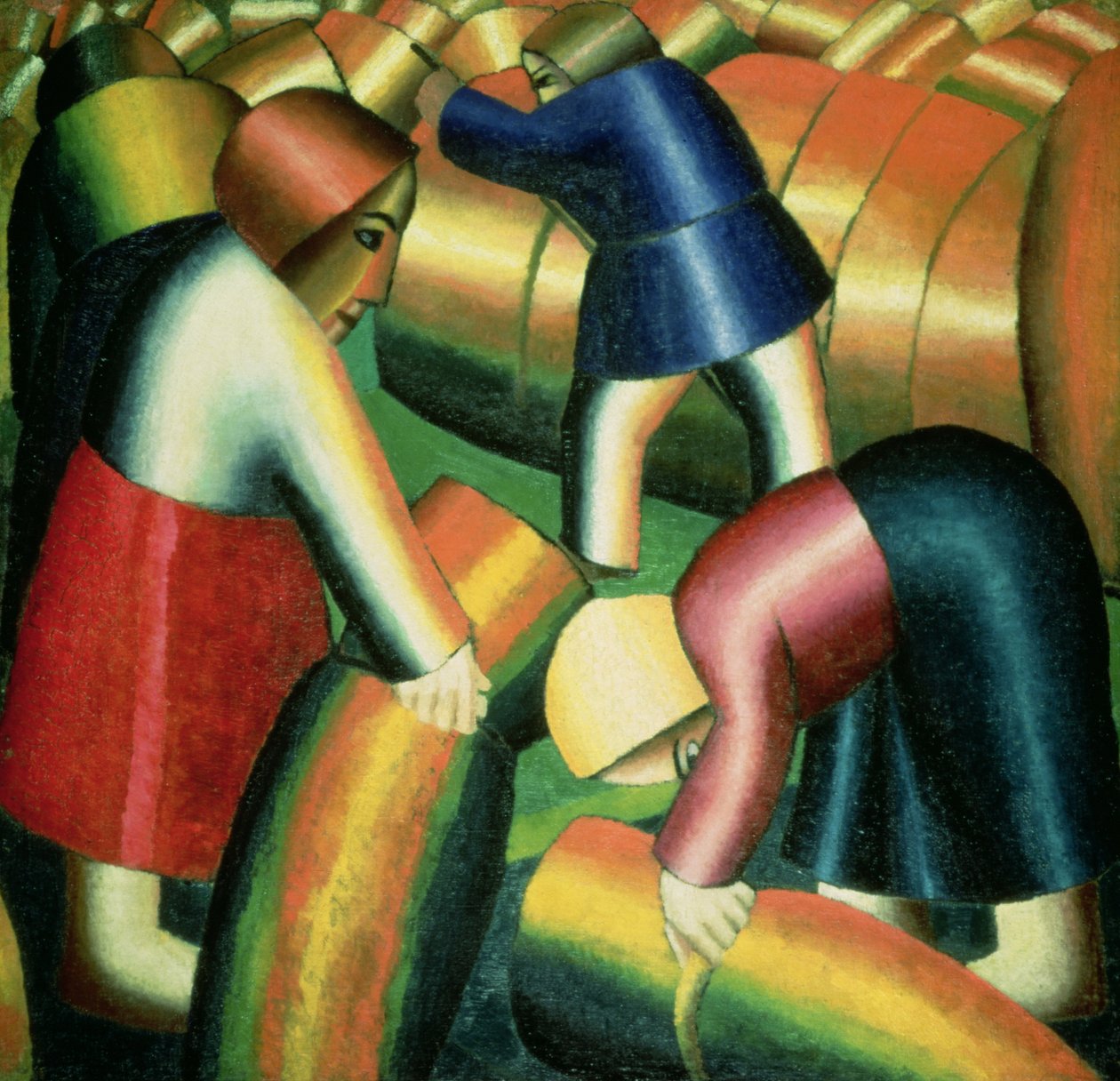 Het binnenhalen van de Rogge, 1912 door Kazimir Severinovich Malevich