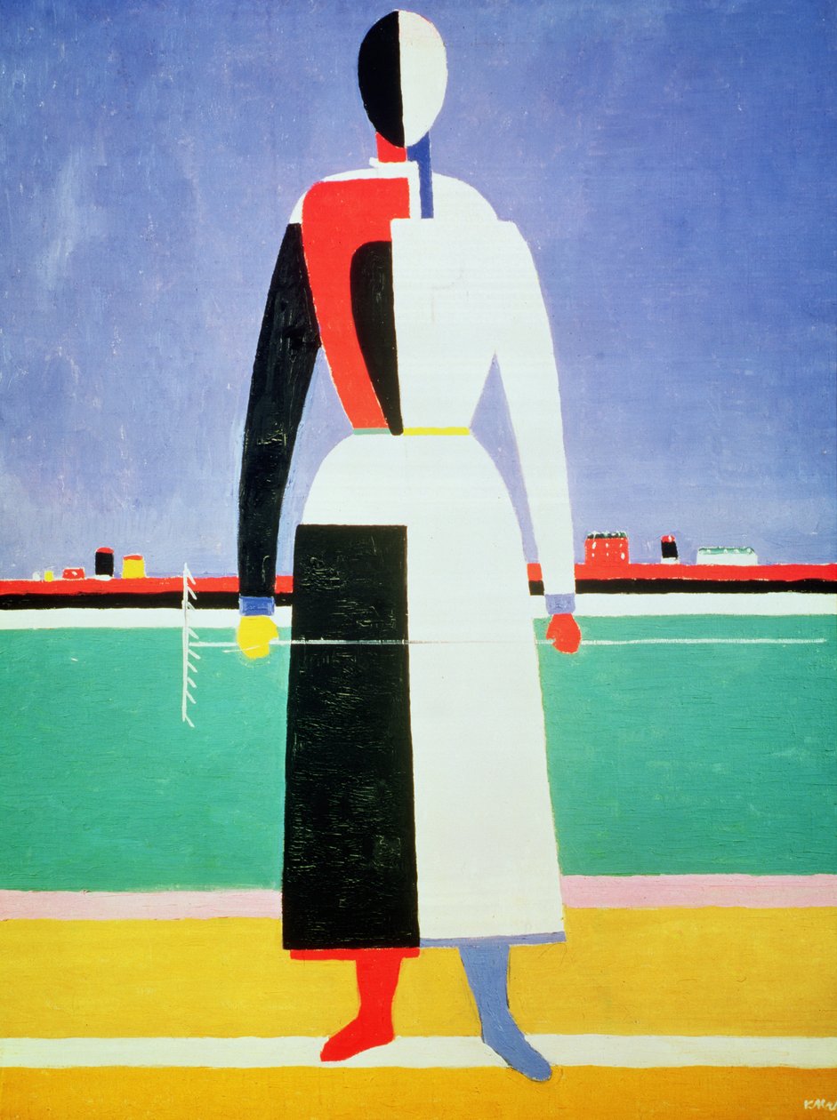 Vrouw met een Hark, c.1928-32 door Kazimir Severinovich Malevich