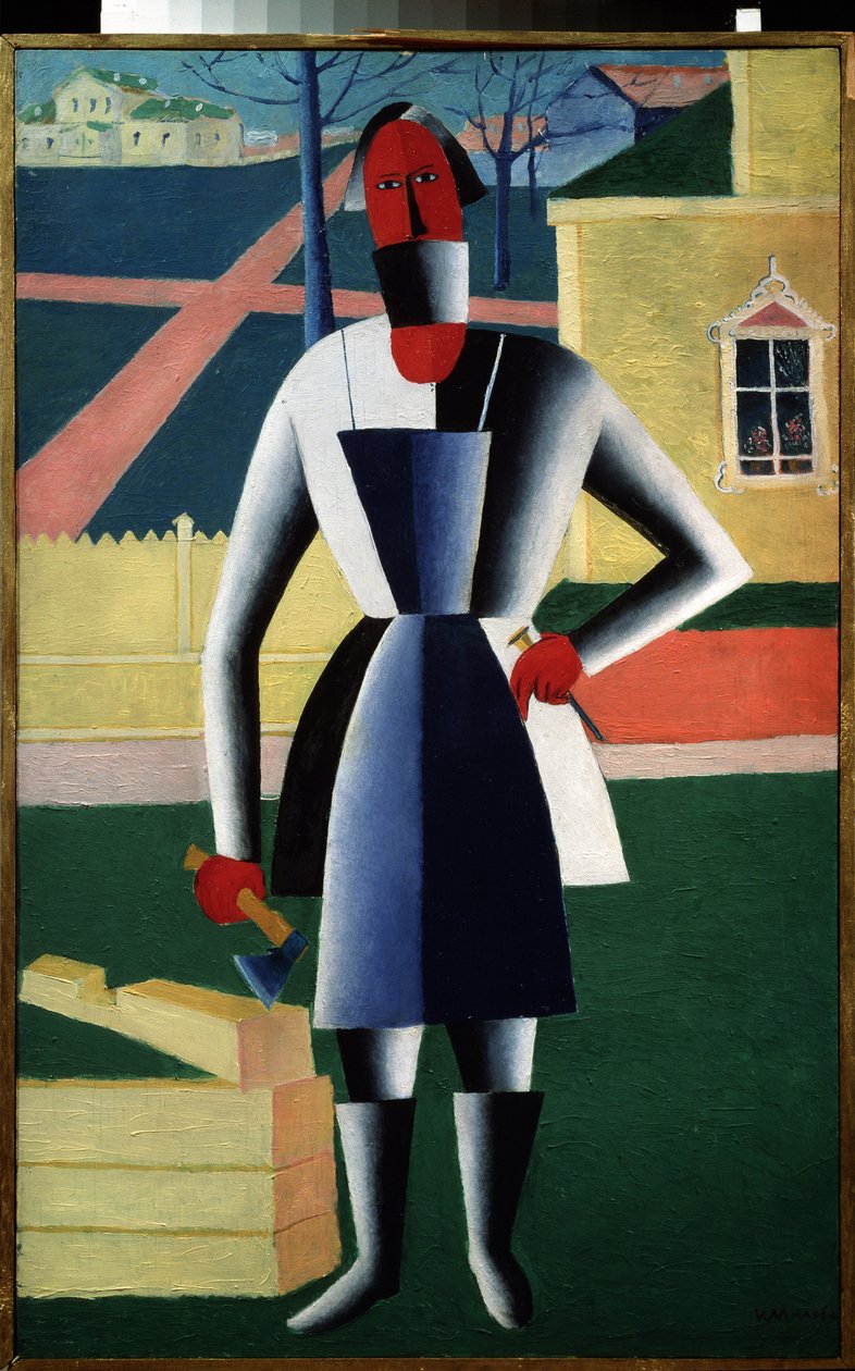 Een timmerman door Kazimir Severinovich Malevich