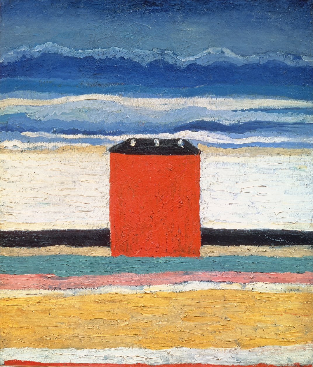 Rood Huis, 1932 door Kazimir Severinovich Malevich