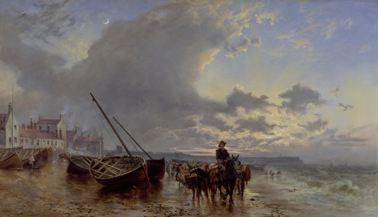 Newhaven, Firth of Forth bij zonsondergang door Keeley Halswelle