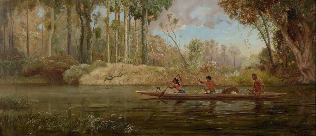 Waikato-rivier door Kennett Watkins