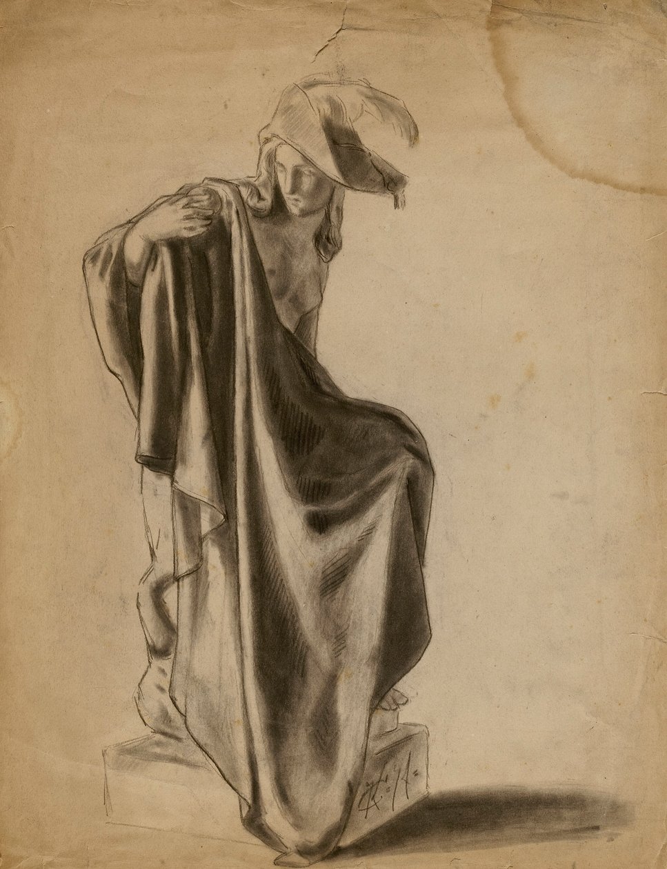 (Zonder titel) (Draperiestudie) door Kenyon Cox