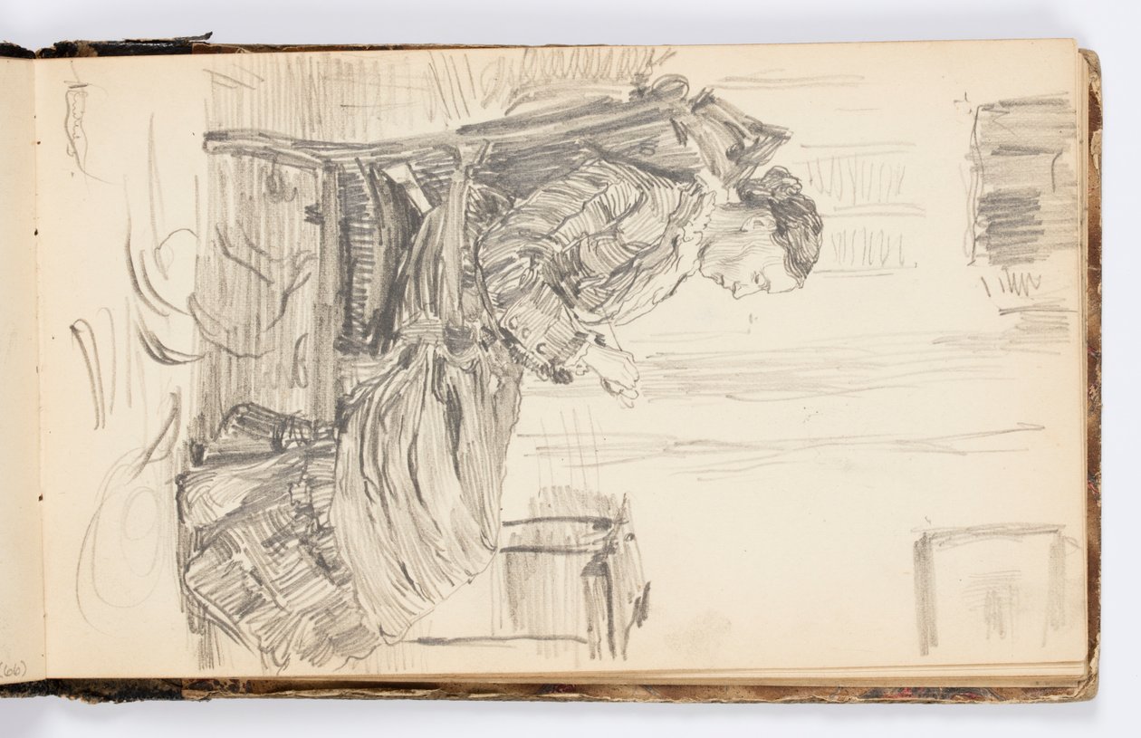 Schetsboekpagina door Kenyon Cox