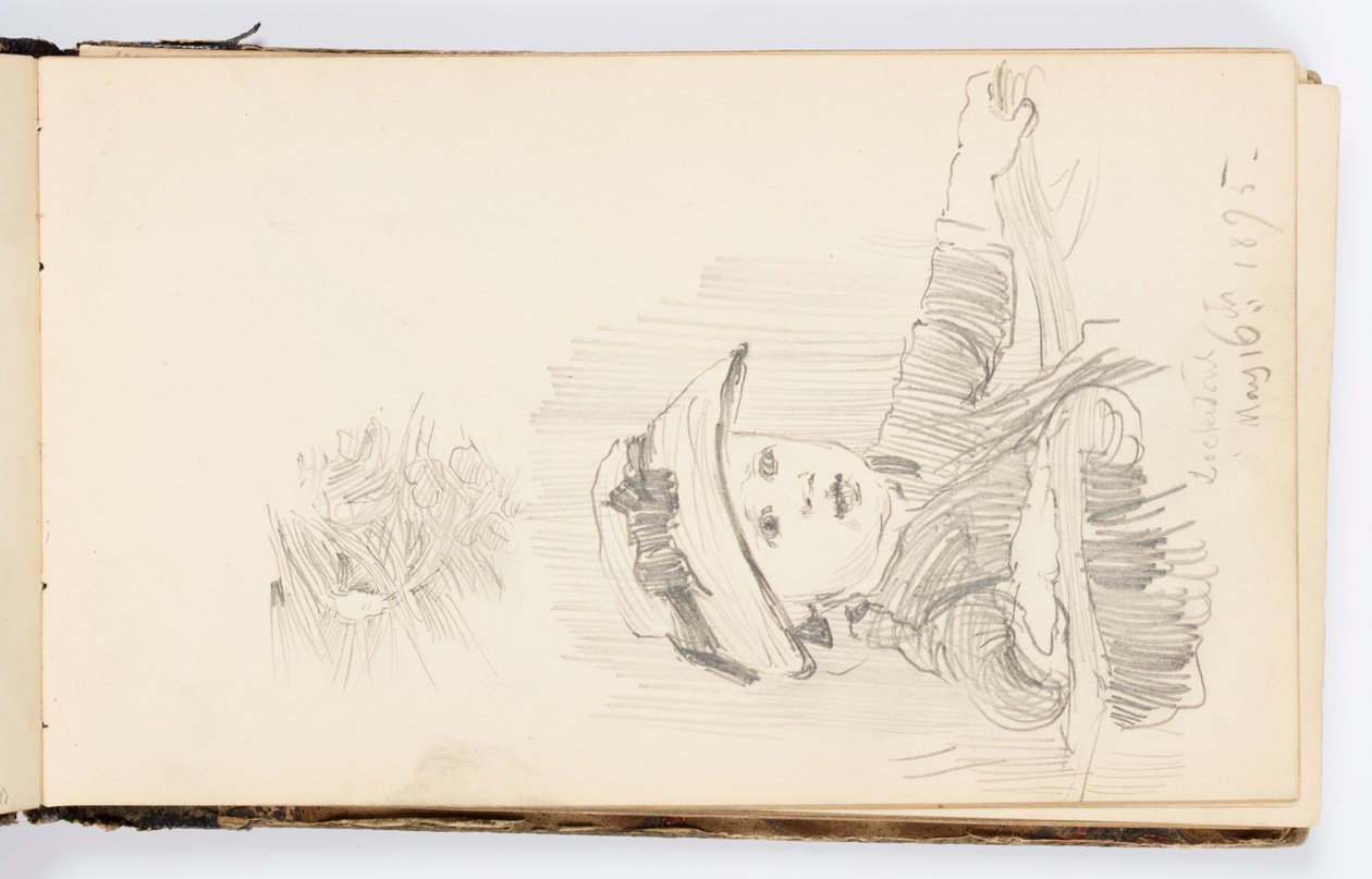 Schetsboekpagina door Kenyon Cox