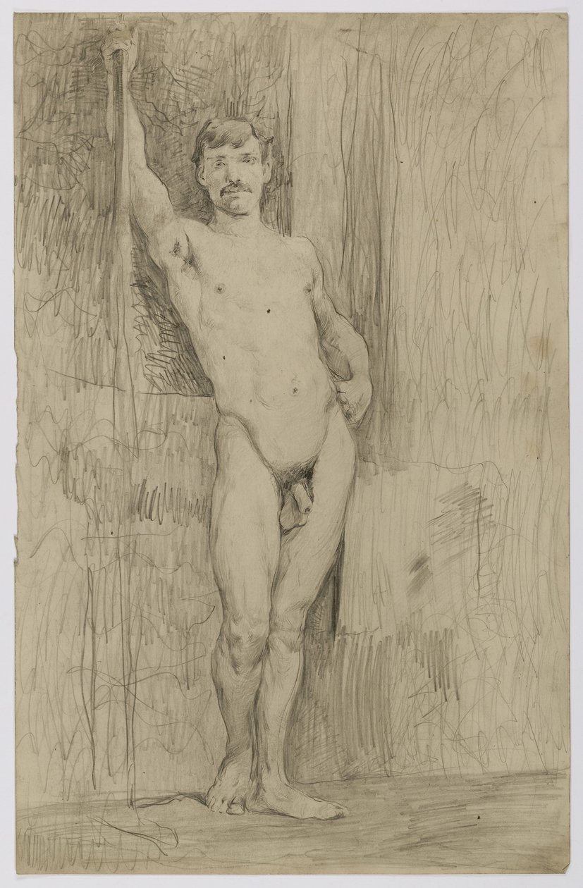 Zonder titel (Studie van staand mannelijk naakt) door Kenyon Cox