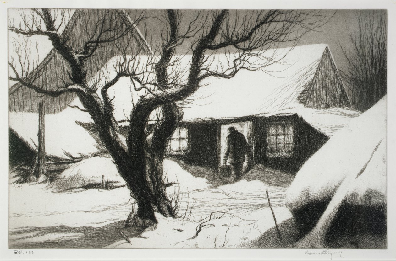 Koeienstal, Friendship, Maine door Kerr Eby