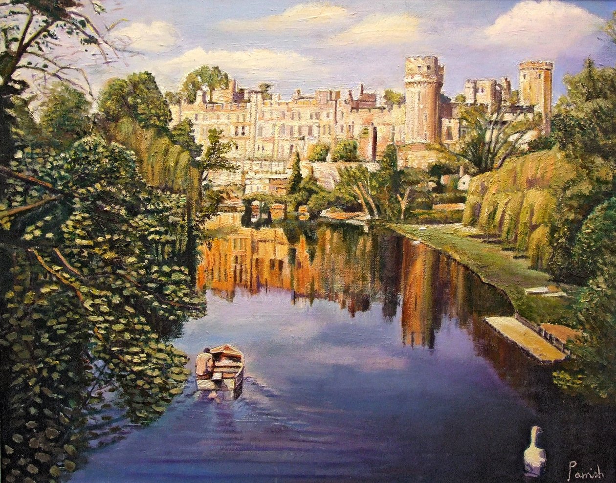Warwick Kasteel, 2008 door Kevin Guild of Railway Artist Parrish