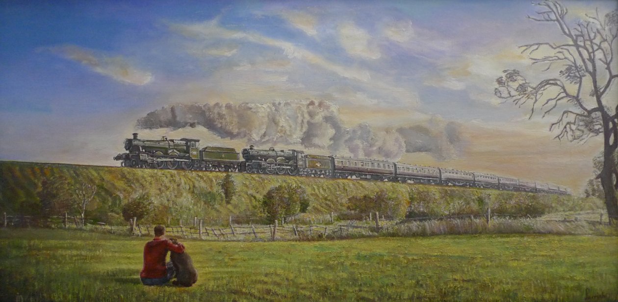Grote Westerse Glorie door Kevin Guild of Railway Artist Parrish