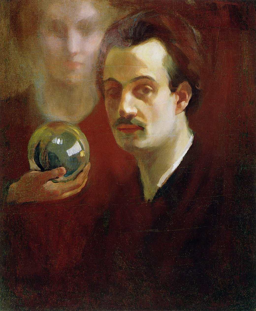 Zelfportret en Muze, 1911 door Khalil Gibran