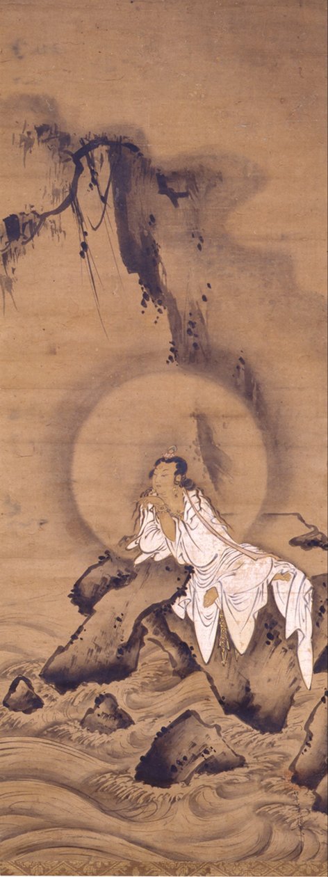 Kannon (Avalokitesvara) in witte gewaden door Kichizan Mincho