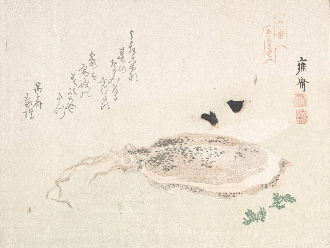 Zeekat, begin 19e eeuw door Kikuchi Yosai