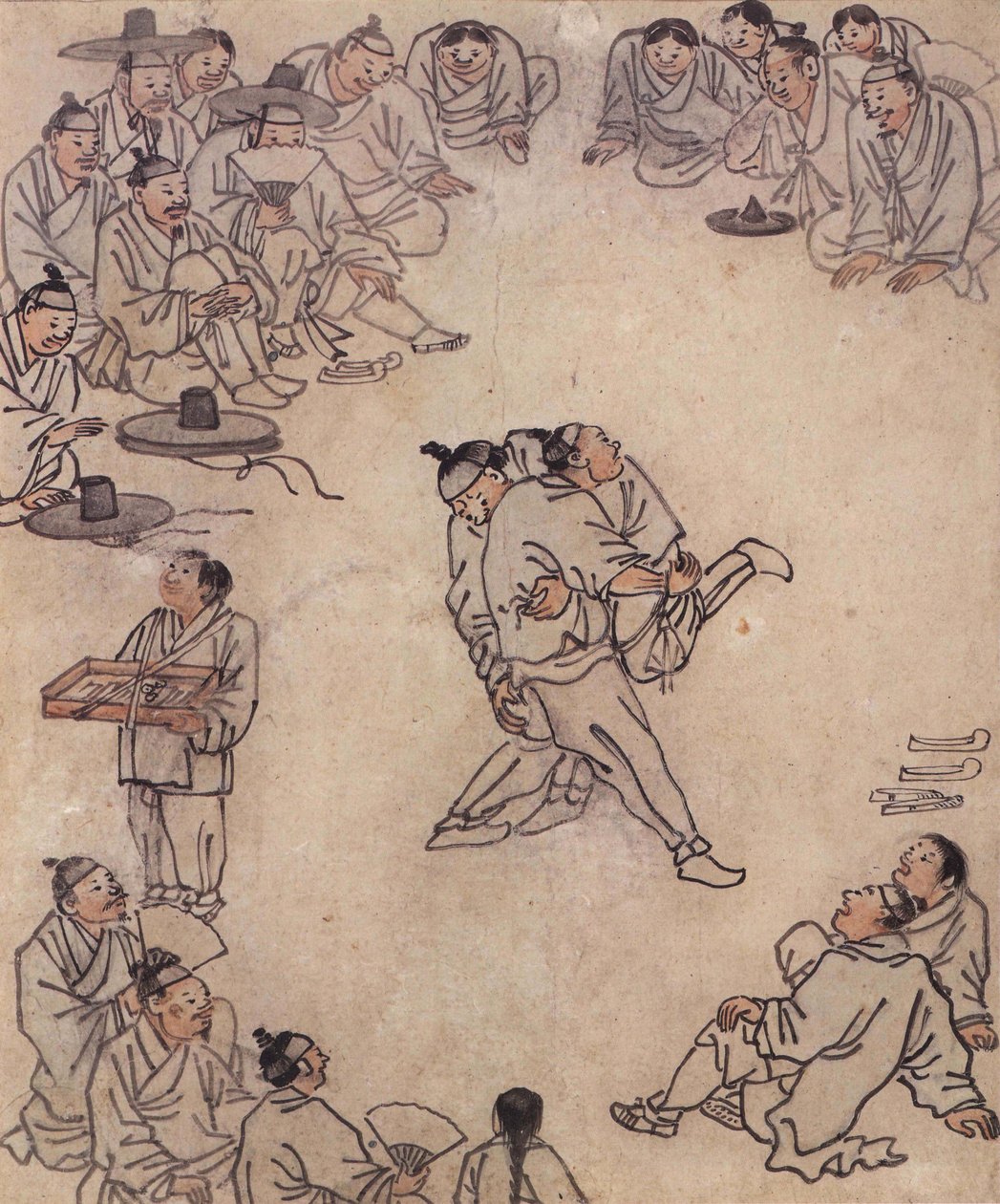 Ssireum door Kim Hong Do