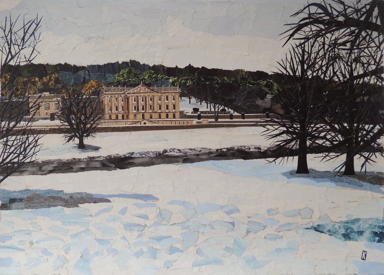 Chatsworth in de sneeuw door Kirstie Adamson