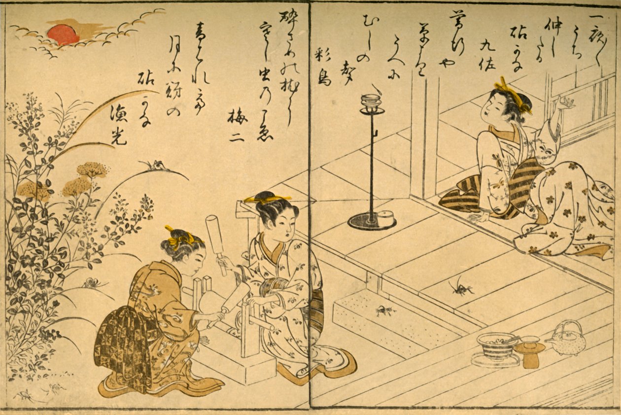De Kinuta door Kitao Shigemasa