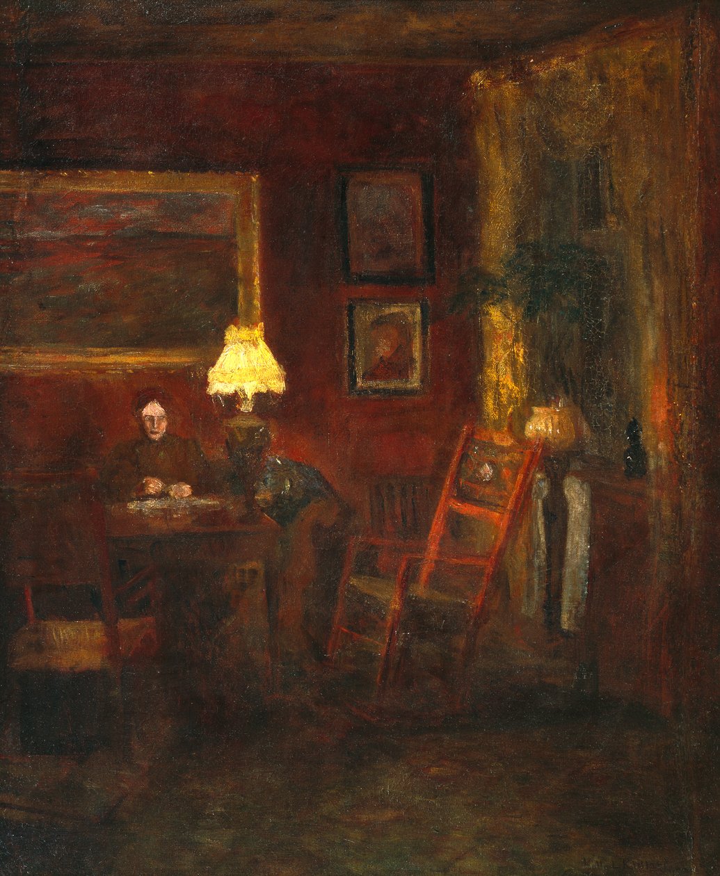 Vrouw in interieur door Kitty Lange Kielland