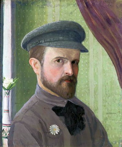 Zelfportret, c.1909-10 door Ivan Vassilyevich Klyun